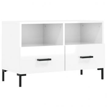 TV-Schrank Hochglanz-Weiß 80x36x50 cm Holzwerkstoff