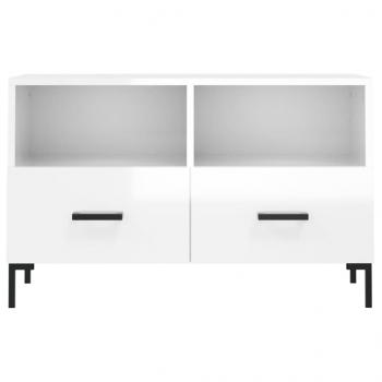 TV-Schrank Hochglanz-Weiß 80x36x50 cm Holzwerkstoff