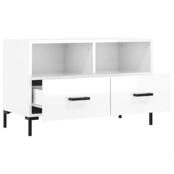 TV-Schrank Hochglanz-Weiß 80x36x50 cm Holzwerkstoff