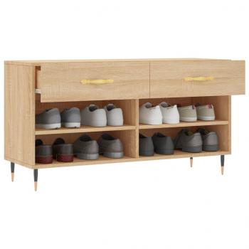 Schuhbank Sonoma-Eiche 102x35x55 cm Holzwerkstoff