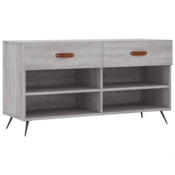 Schuhbank Grau Sonoma 102x35x55 cm Holzwerkstoff