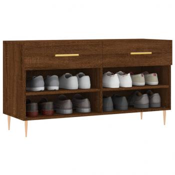 Schuhbank Braun Eichen-Optik 102x35x55 cm Holzwerkstoff