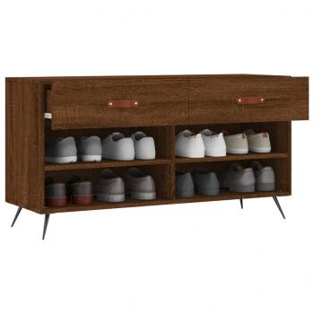 Schuhbank Braun Eichen-Optik 102x35x55 cm Holzwerkstoff