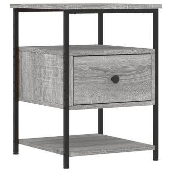 Nachttische 2 Stk. Grau Sonoma 40x42x56 cm Holzwerkstoff