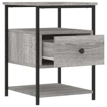 Nachttische 2 Stk. Grau Sonoma 40x42x56 cm Holzwerkstoff