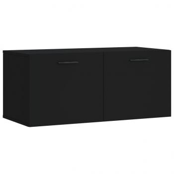 Wandschrank Schwarz 80x36,5x35 cm Holzwerkstoff