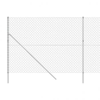 Maschendrahtzaun Silbern 1,4x25 m