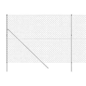 Maschendrahtzaun Silbern 1,4x10 m