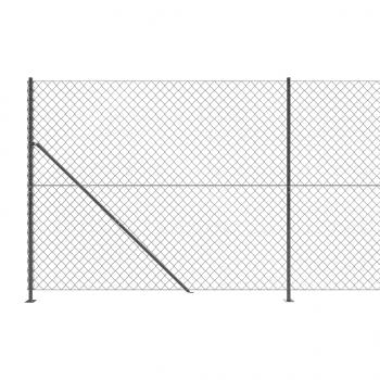 Maschendrahtzaun mit Bodenflansch Anthrazit 1,8x25 m