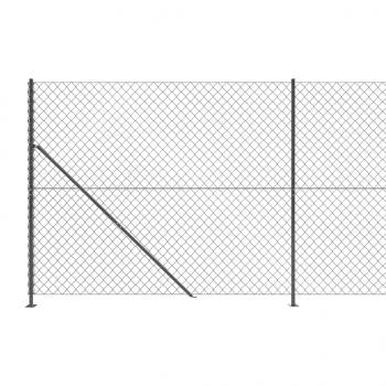 Maschendrahtzaun mit Bodenflansch Anthrazit 2,2x10 m