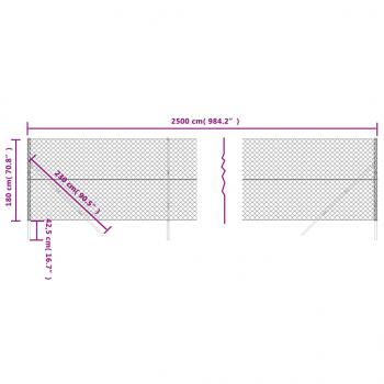 Maschendrahtzaun Anthrazit 1,8x25 m