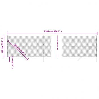 Maschendrahtzaun Anthrazit 1,4x25 m