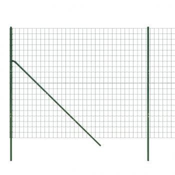 Maschendrahtzaun Grün 1,6x25 m Verzinkter Stahl