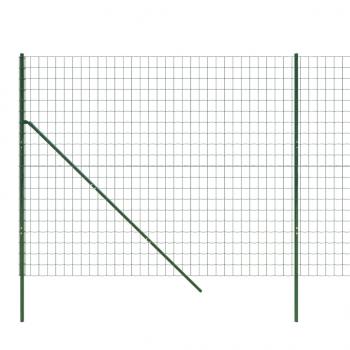 Maschendrahtzaun Grün 1,8x25 m Verzinkter Stahl