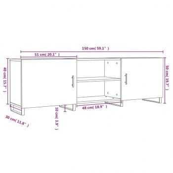 TV-Schrank Braun Eichen-Optik 150x30x50 cm Holzwerkstoff