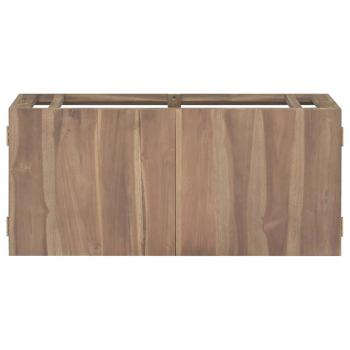 Wand-Badschrank 90x39x40 cm Massivholz Teak