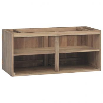 Wand-Badschrank 90x39x40 cm Massivholz Teak