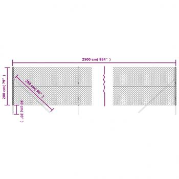 Maschendrahtzaun Grün 2x25 m