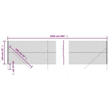 Maschendrahtzaun Grün 1,4x25 m