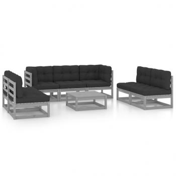 ARDEBO.de - 8-tlg. Garten-Lounge-Set mit Kissen Kiefer Massivholz