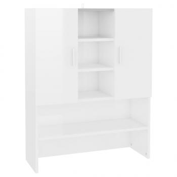 Waschmaschinenschrank Hochglanz-Weiß 70,5x25,5x90 cm