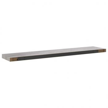 Schweberegale 2 Stk. Betongrau 120x23,5x3,8 cm MDF