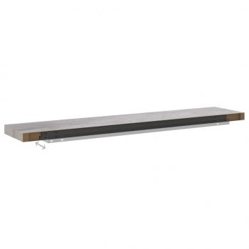 Schweberegale 4 Stk. Betongrau 120x23,5x3,8 cm MDF