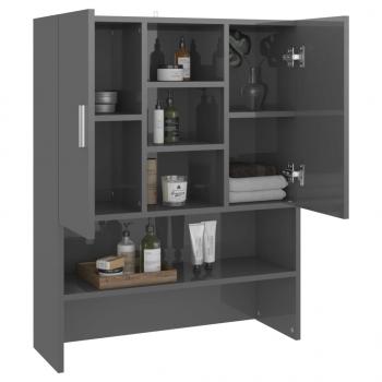 Waschmaschinenschrank Hochglanz-Grau 70,5x25,5x90 cm