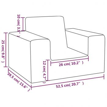 Kindersofa Rosa Weich Plüsch