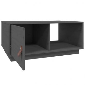 Couchtisch Grau 80x50x35,5 cm Massivholz Kiefer