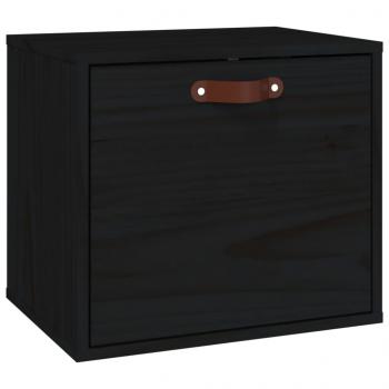 Wandschrank Schwarz 40x30x35 cm Massivholz Kiefer