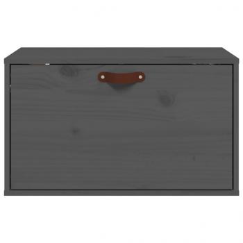 Wandschrank Grau 60x30x35 cm Massivholz Kiefer