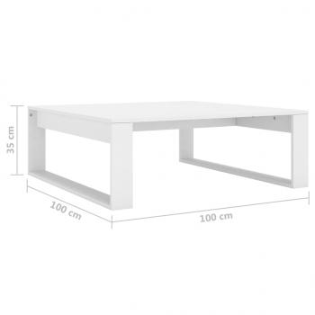 Couchtisch Weiß 100x100x35 cm Holzwerkstoff