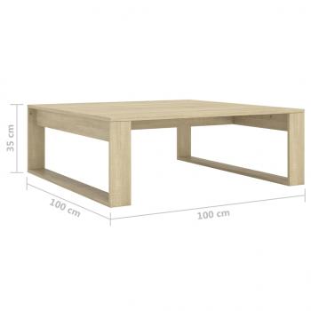 Couchtisch Sonoma-Eiche 100x100x35 cm Holzwerkstoff