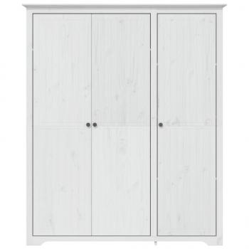 Kleiderschrank BODO Weiß 151,5x52x176,5 cm Massivholz Kiefer