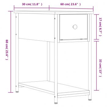 Nachttische 2 Stk. Sonoma-Eiche 30x60x60 cm Holzwerkstoff