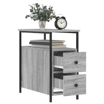 Nachttische 2 Stk. Grau Sonoma 30x60x60 cm Holzwerkstoff