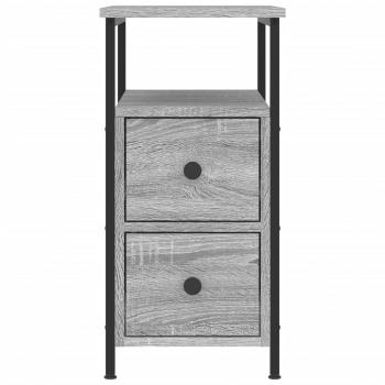 Nachttische 2 Stk. Grau Sonoma 30x60x60 cm Holzwerkstoff