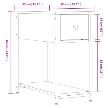 Nachttische 2 Stk. Grau Sonoma 30x60x60 cm Holzwerkstoff