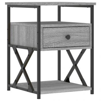 Nachttische 2 Stk. Grau Sonoma 40x42x55 cm Holzwerkstoff