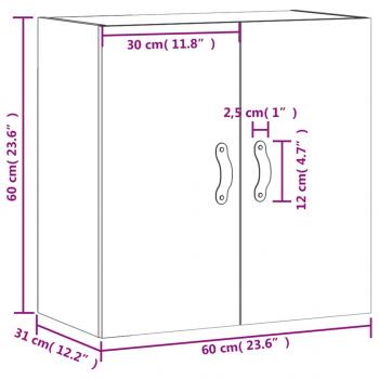 Wandschrank Weiß 60x31x60 cm Holzwerkstoff