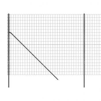 Maschendrahtzaun Anthrazit 1,8x25 m Verzinkter Stahl