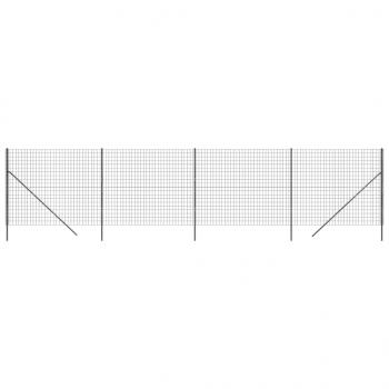 Maschendrahtzaun Anthrazit 1,6x10 m Verzinkter Stahl