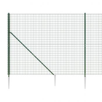 Maschendrahtzaun mit Bodenhülsen Grün 1,6x10 m