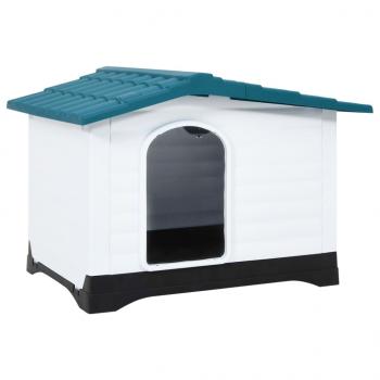 ARDEBO.de - Hundehütte Blau 90,5x68x66 cm Polypropylen