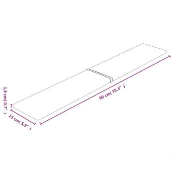 Wandpaneele 12 Stk. Weinrot 90x15 cm Samt 1,62 m²