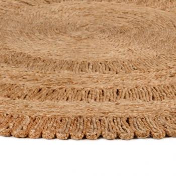 Teppich Jute Handgeflochten 120 cm Rund