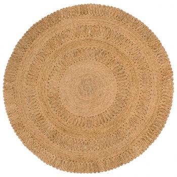 ARDEBO.de - Teppich Jute Handgeflochten 150 cm Rund