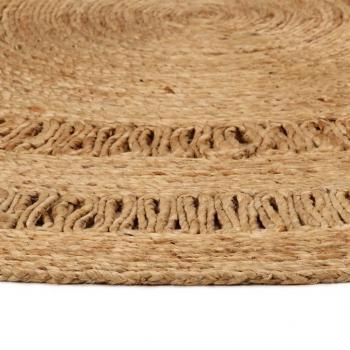 Teppich Jute Handgeflochten 120 cm Rund