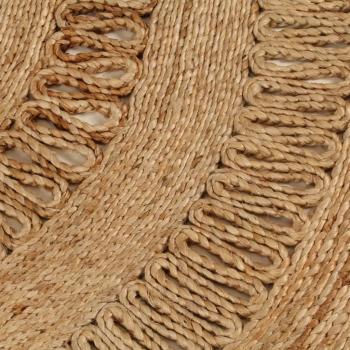 Teppich Jute Handgeflochten 120 cm Rund